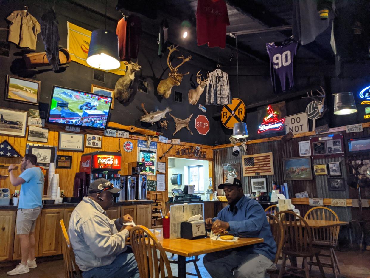 Inside Rafter J Texas BBQ and Cajun Eats.