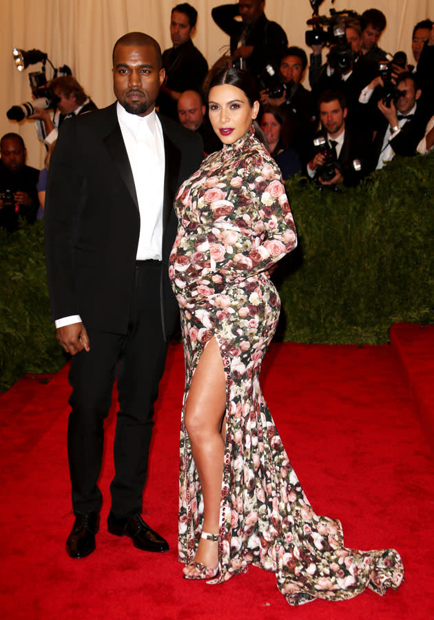 Met Ball 2013: Kim Kardashian made a fashion faux pas in head-to-toe florals.