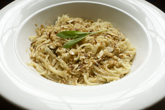 Linguine with Brown Butter, Sage, and Poor Man's Parmesan