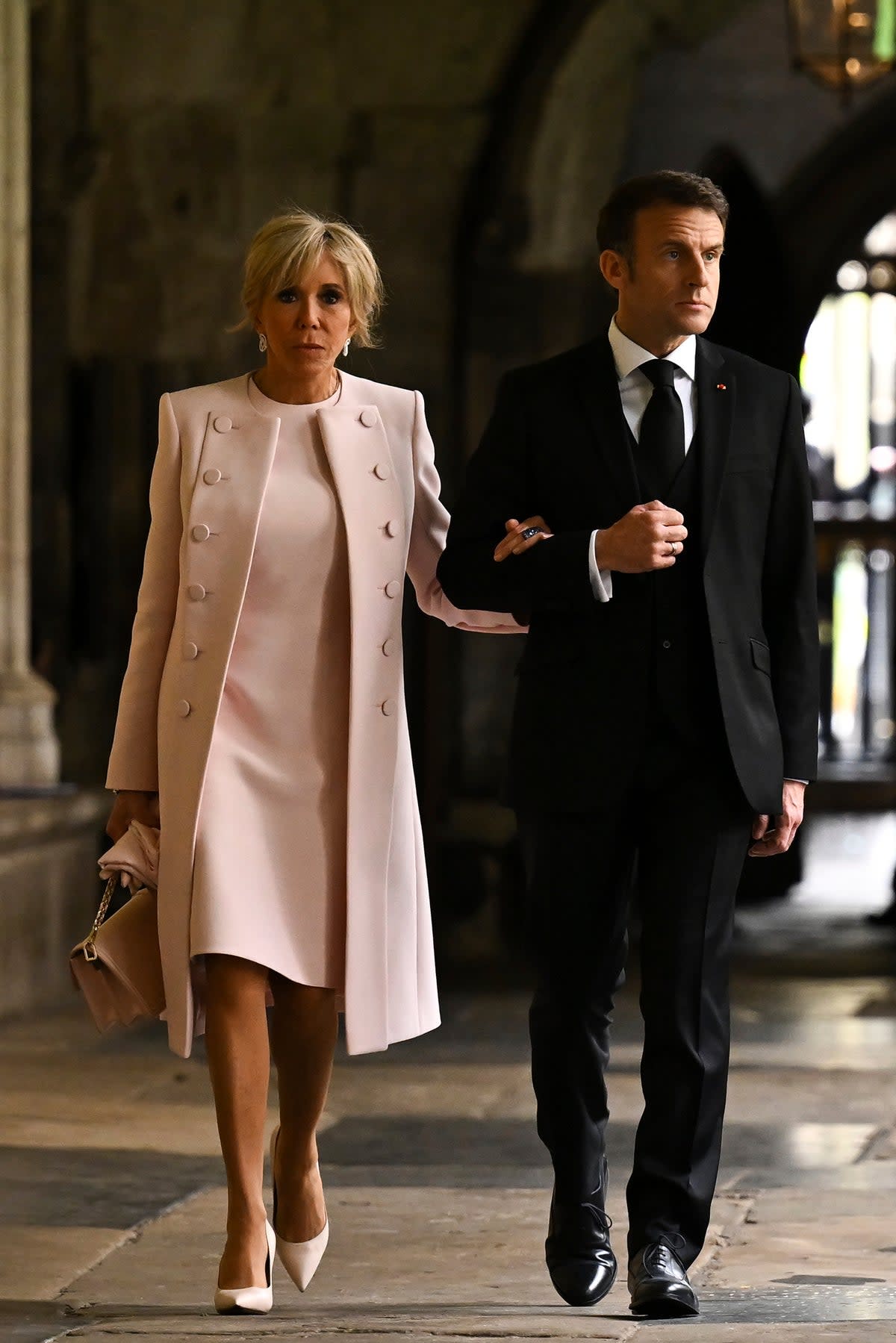 Macron, 45, and his wife  Brigitte Trogneux, 70, at King Charles’s coronation (AFP or Licensors)