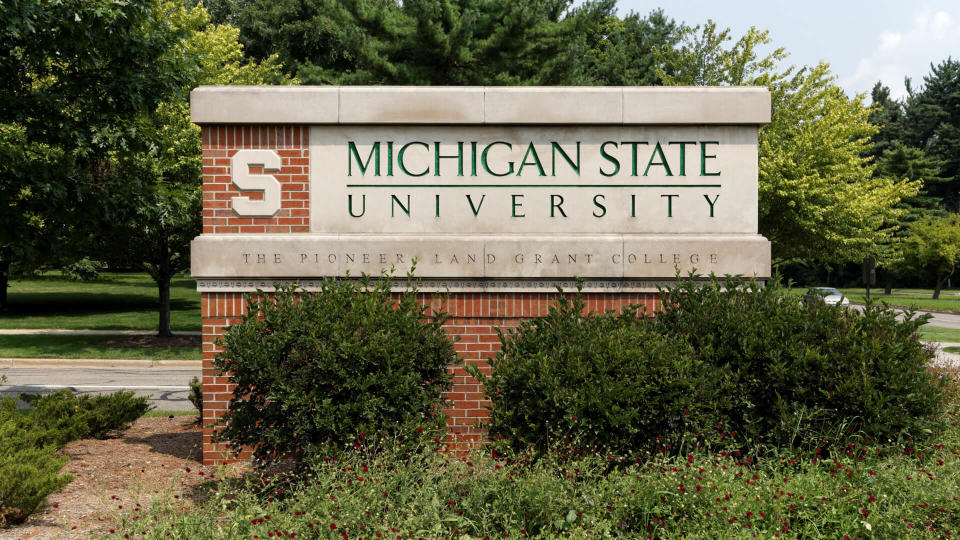 East Lansing, MI, USA - August 1, 2014: An entrance to Michigan State University.