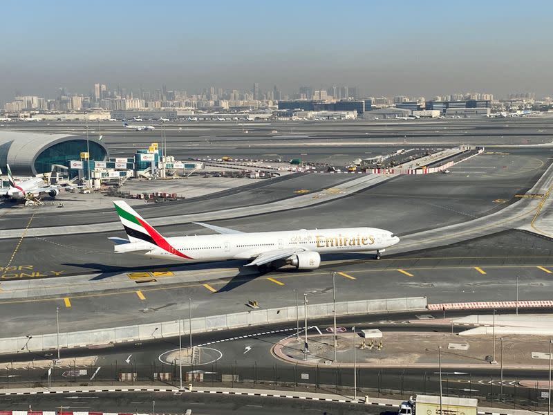 FILE PHOTO: Emirates airline sees full fleet returning to the skies this year