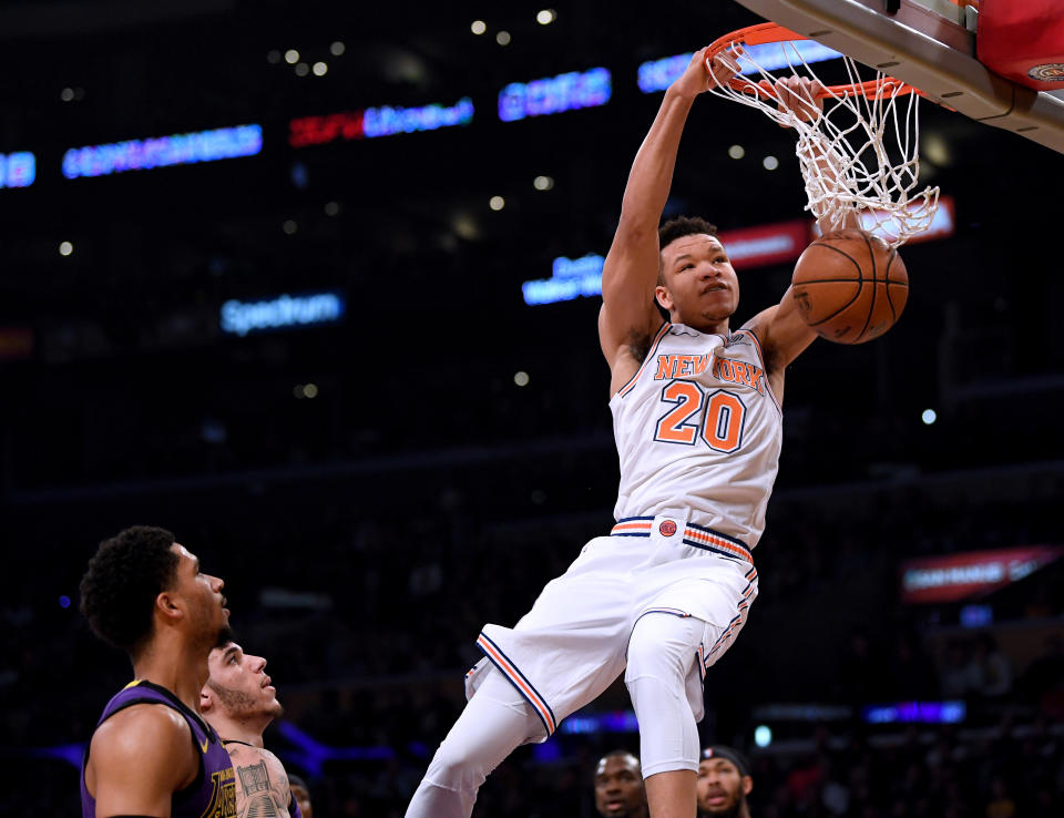 Kevin Knox could be a potential second star for the Knicks. (Getty)