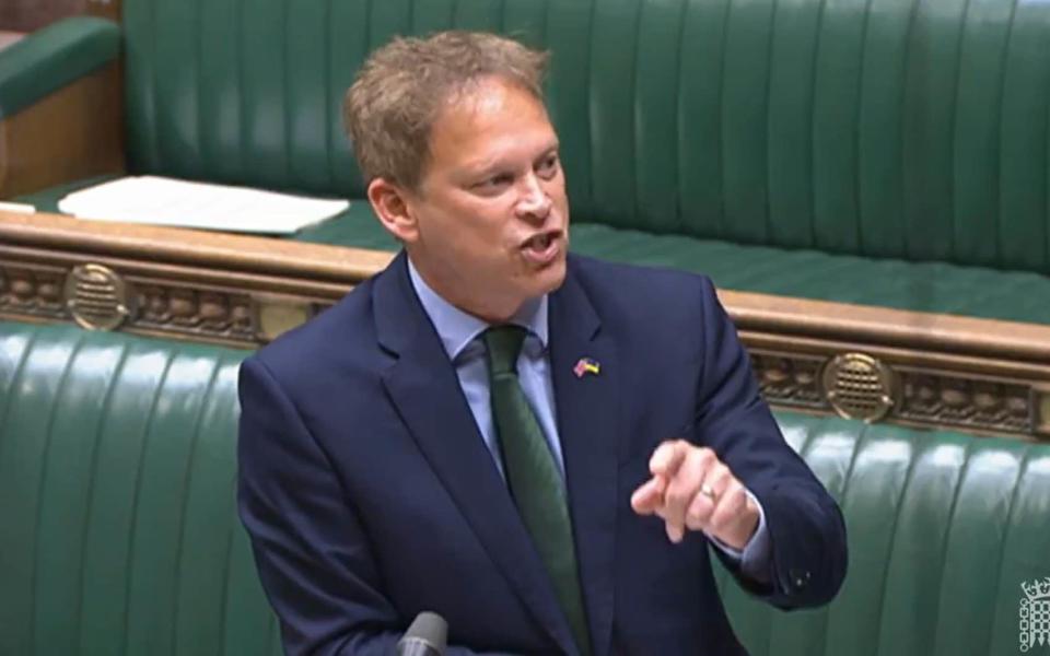 Grant Shapps introducing the strikes legislation in the Commons - PA Wire