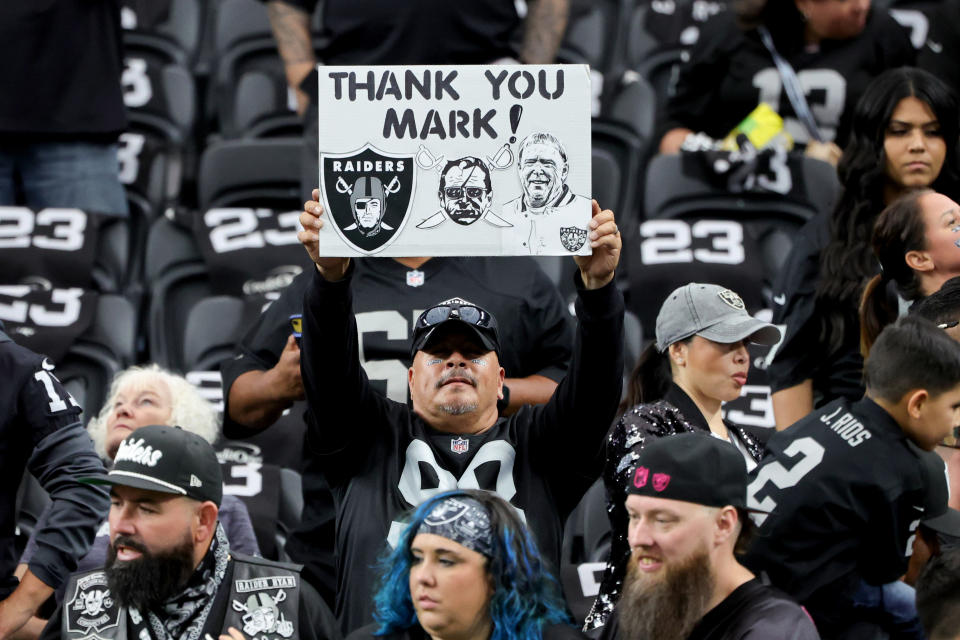 Mark Davis hasn't outright lost the hardcore Raiders fan base in Vegas, but his goodwill is running out. (Photo by Ethan Miller/Getty Images)