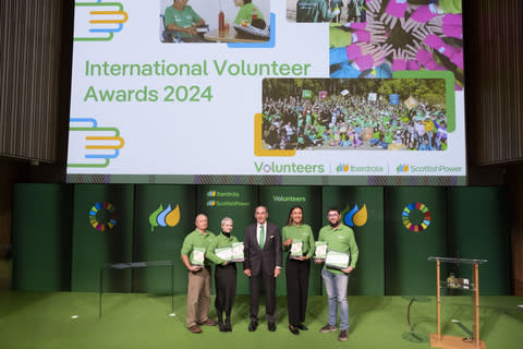 Four Iberdrola professionals from across the UK, Spain, US and Brazil have been recognised for their dedication and service to charity and volunteering initiatives across their countries at the event held at ScottishPower’s headquarters in Glasgow. (Photo: Business Wire)