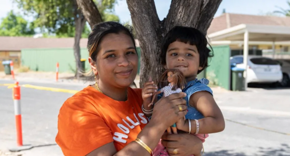 Pooja Rani and her daughter Naira live on the street where Kreya drowned.