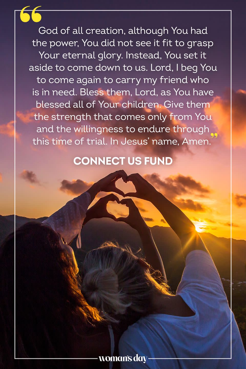 prayer for a friend connect us fund