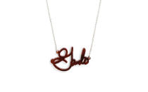 Up her personal style game with this totally customizable necklace. You can replicate a written signature and choose from 22 colors of acrylic.To buy: $56; baublebar.com