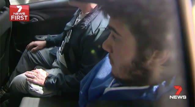 Besim during his arrest. Source: 7News