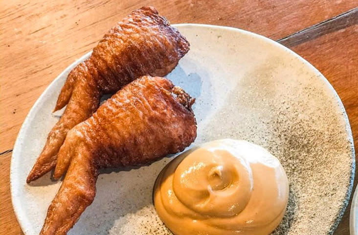 Get out your deep fryer and enjoy these stuffed chicken wings with budu mayonnaise  — Picture from Dewakan's Instagram