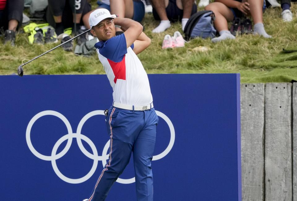 Xander Schauffele at the Paris 2024 Olympic Summer Games at Le Golf National. (Michael Madrid-USA TODAY Sports)