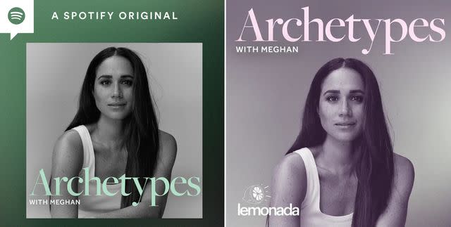 <p>Spotify; Lemonada Media</p> Meghan Markle's 'Archetypes' podcast