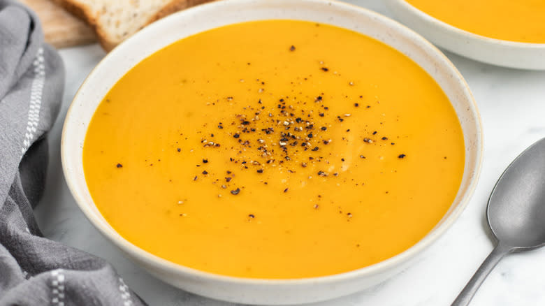 bowl of squash soup