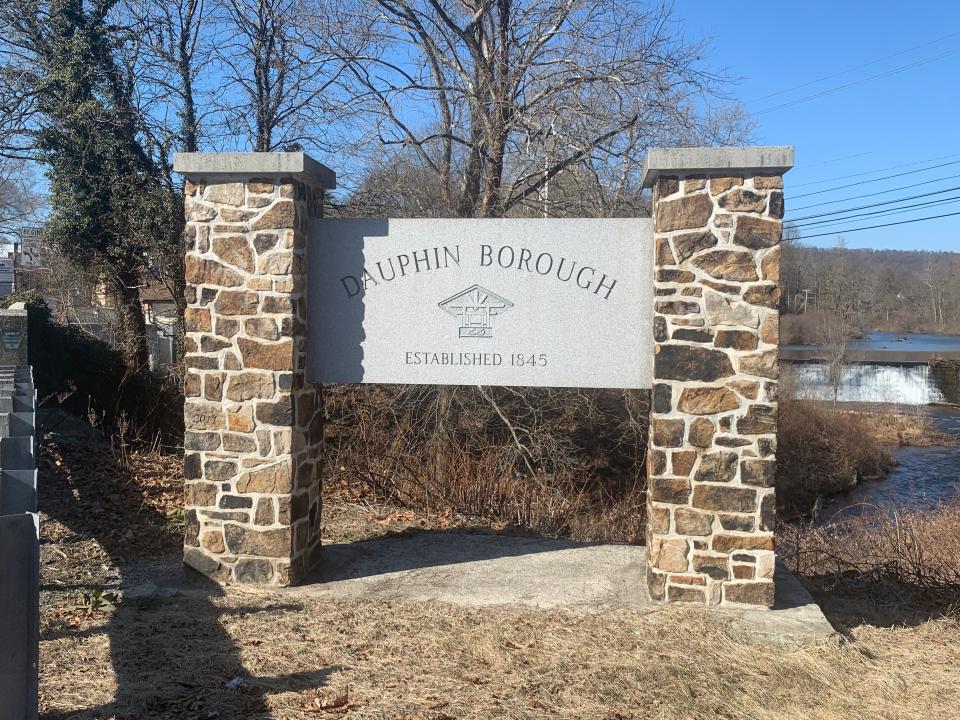 Dauphin Borough sign located in central Pennsylvania