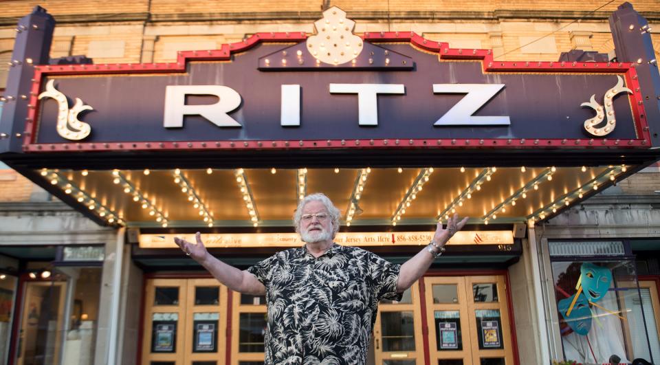 Bruce Curless, founder and producing artistic director of The Ritz Theatre Company, stands in front of the historic Haddon Township theater.