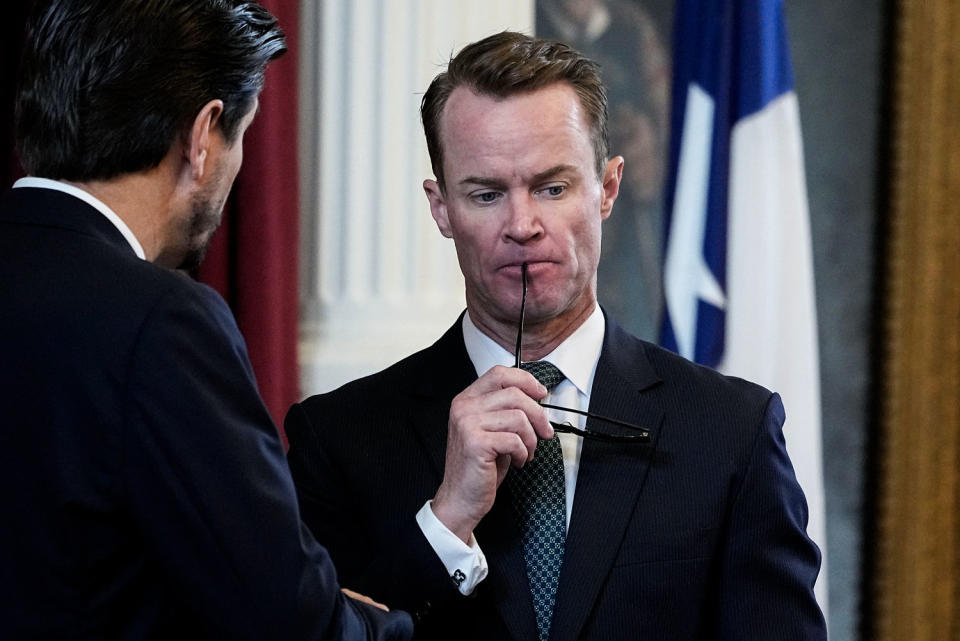  Texas House Speaker Dade Phelan at the Texas Capitol in Austin, Texas, on May 26, 2023.  (Eric Gay / AP)