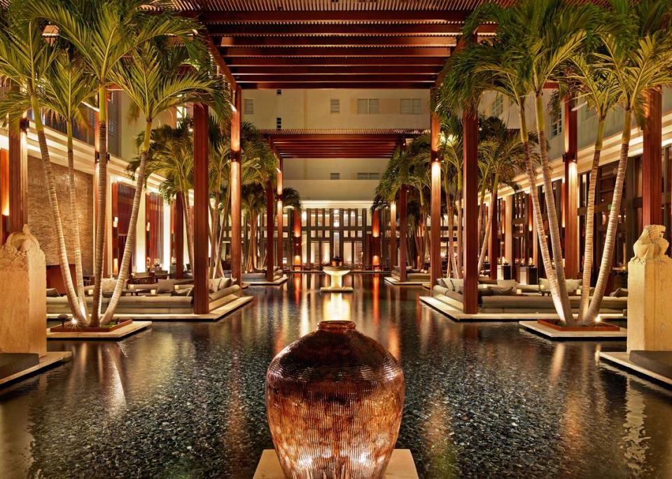 The courtyard at The Setai Miami Beach, which was named one of the most beautiful hotels in the U.S. by travel site Trips to Discover. Handout