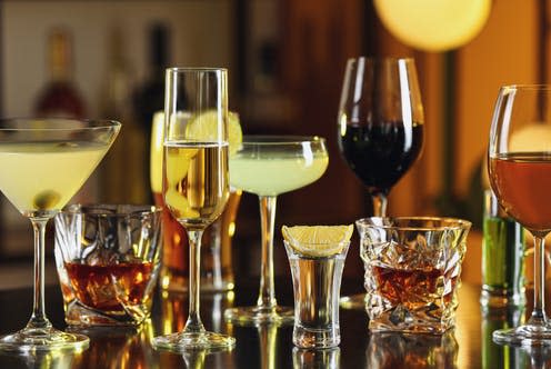 <span class="caption">These statistics highlight a need to address problem drinking in the UK.</span> <span class="attribution"><a class="link " href="https://www.shutterstock.com/image-photo/different-alcohol-drinks-on-table-bar-1916077696" rel="nofollow noopener" target="_blank" data-ylk="slk:New Africa/ Shutterstock;elm:context_link;itc:0;sec:content-canvas">New Africa/ Shutterstock</a></span>