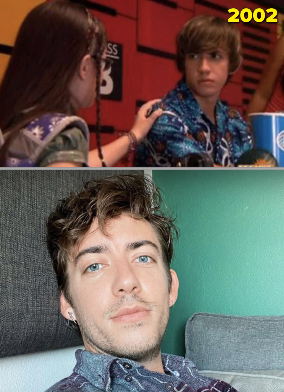 Kevin as a kid on "Zoey 101" vs. a selfie of him in 2021 on Instagram