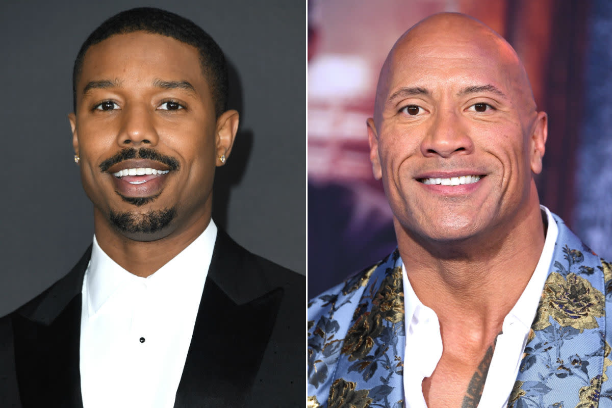 Michael B. Jordan and Dwayne Johnson (Credit: Getty)