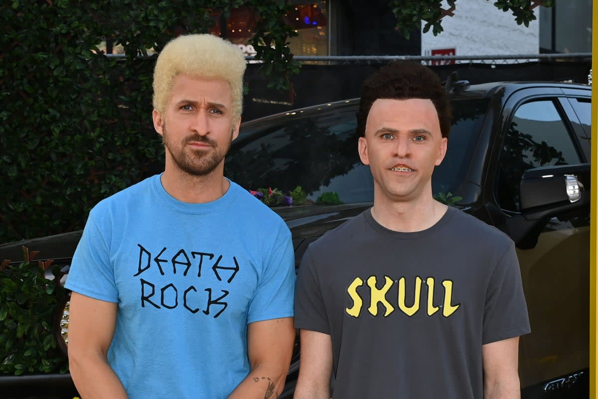 Ryan Gosling and Mikey Day dressed as Beavis and Butt-Head (Getty Images)