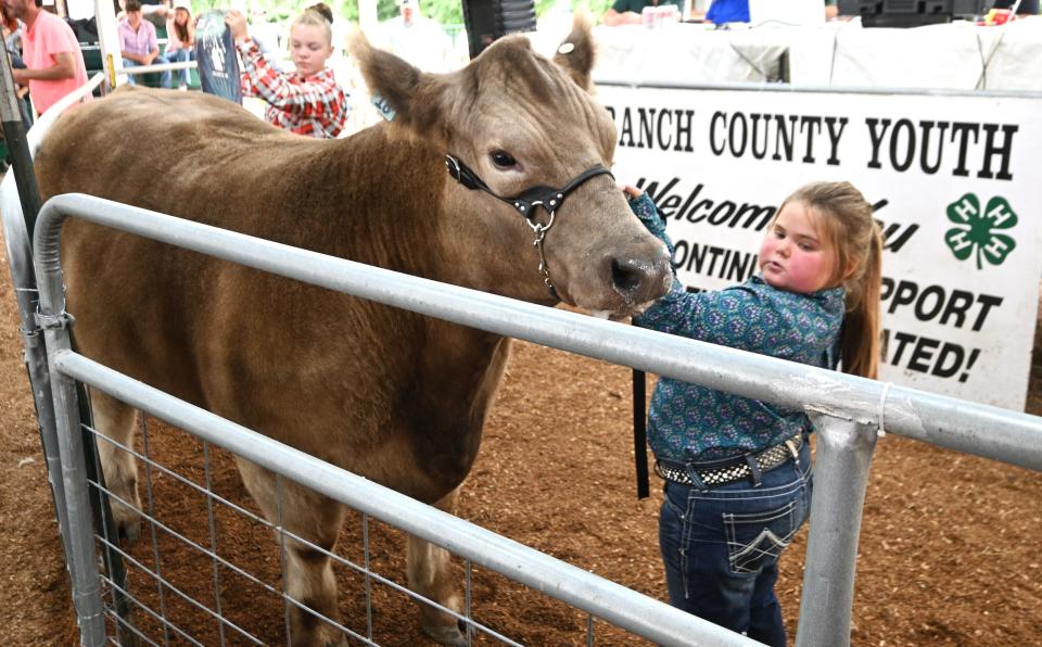 Grand champion beef prize went to Kori Musgrove. She and her family donated the auction price proceeds to the Cystic Fibrosis Foundation at the University of Michigan.