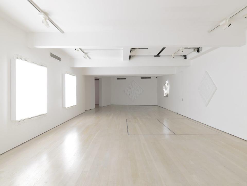 Installation view, François Morellet (Courtesy of the artist and Annely Juda Fine Art)