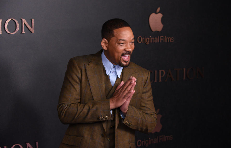 LONDON, ENGLAND - DECEMBER 02: Will Smith arrives at the European premiere of 