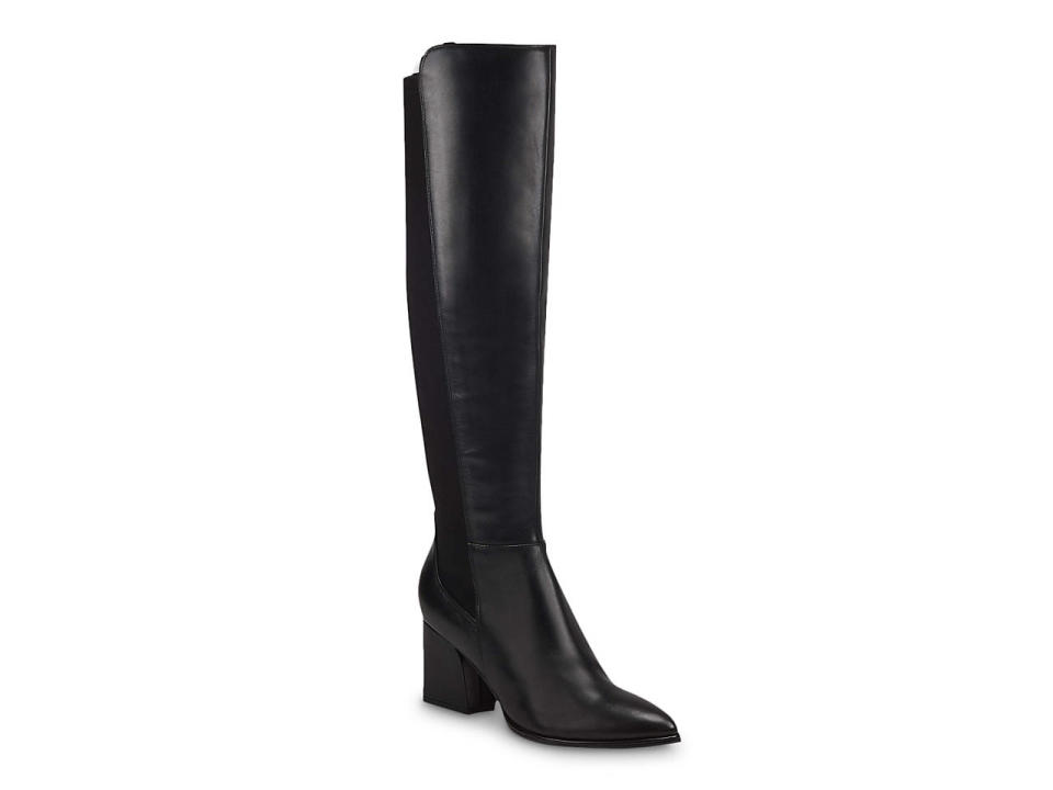 black tall boots