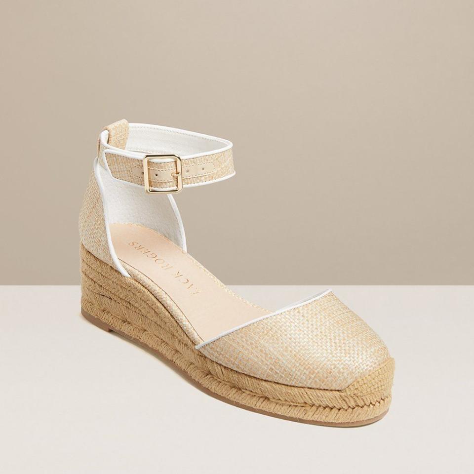 9) Palmer Rattan Closed Toe Mid Wedge