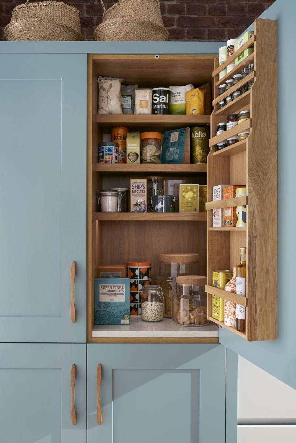 <p>Got a smaller kitchen but still want your own larder? Try this cupboard style — a perfect go-to choice when space is tight. </p><p>• Discover more from <a href="https://www.life-kitchens.co.uk/?gclid=Cj0KCQjw5J_mBRDVARIsAGqGLZC0ZSGQo6HF5ROHXPeLuzfT9yYa3sRGkwVkmTfnoi5bu835Qyx7_DQaAsu-EALw_wcB" rel="nofollow noopener" target="_blank" data-ylk="slk:Life Kitchens;elm:context_link;itc:0;sec:content-canvas" class="link ">Life Kitchens</a> </p>
