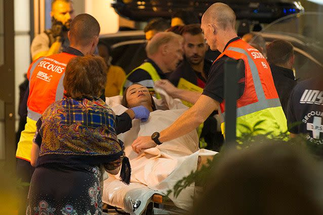 Emergency team assist wounded people in Nice. Source: EPA