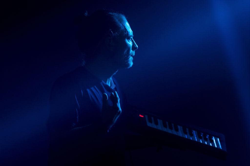 Thom Yorke on the Pyramid Stage during Radiohead's headline performance, June 2017: Ian Gavan/Getty
