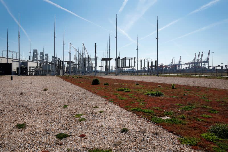 The land station of TenneT is seen at de Maasvlakte in Rotterdam