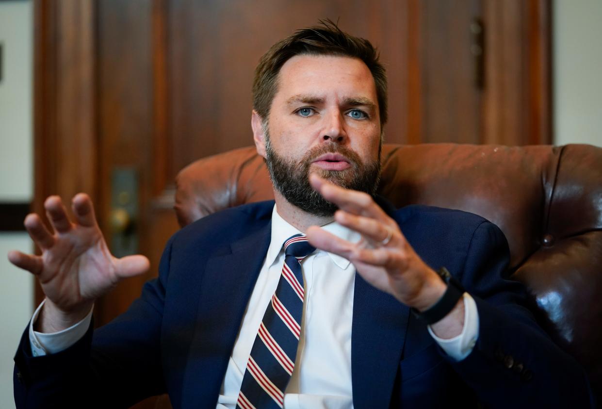 J.D. Vance at his office in the Senate Russell Building in Washington, D.C., July 12, 2023.