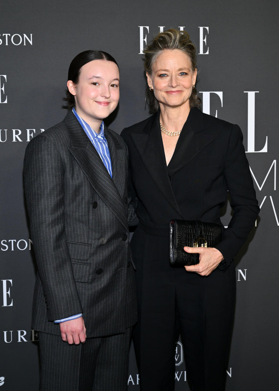 Bella Ramsey and Jodie Foster at 2023 ELLE Women in Hollywood held at Nya Studios West on December 5, 2023 in Los Angeles, California.