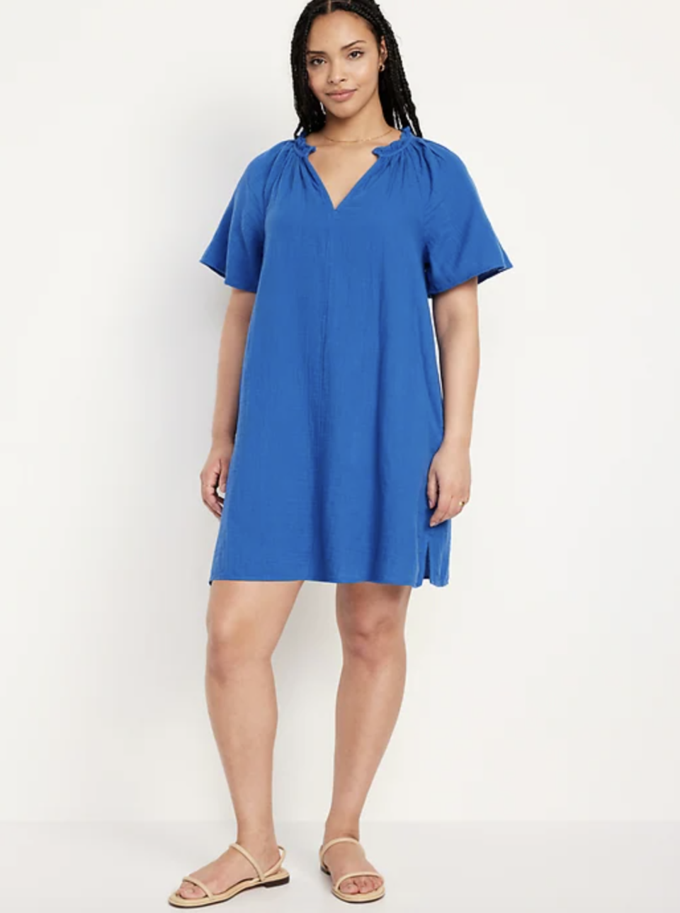 Crinkle Gauze Mini Swing Dress (Photo via Old Navy)