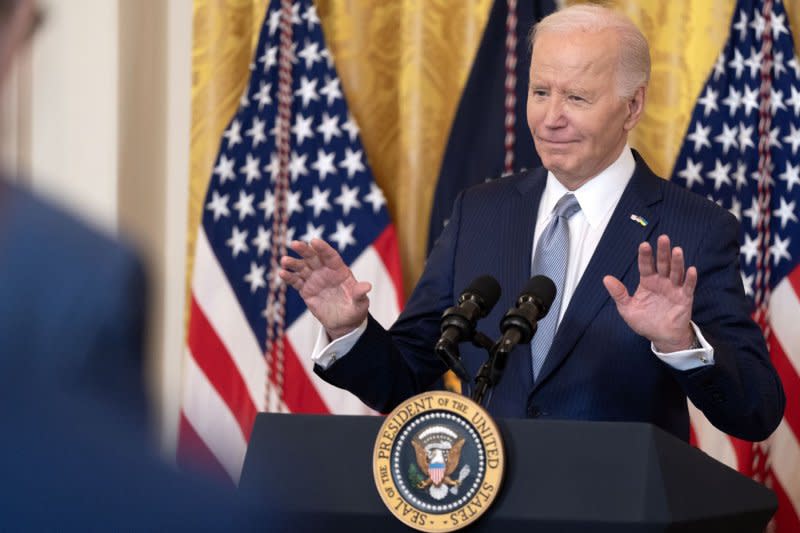 President Joe Biden said Friday he believes there is enough bipartisan support in the House and Senate to pass an existing piece of immigration reform legislation that is currently stalled. Photo by Leigh Vogel/UPI