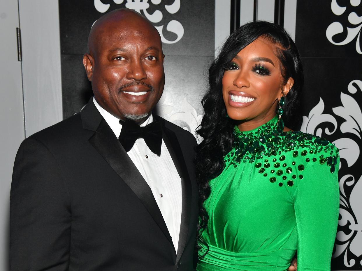 Simon Guobadia and Porsha Williams at 2nd Annual Sno Ball Gala in Atlanta on September 29, 2022