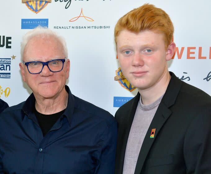 Malcolm McDowell (C) and his son Beckett McDowell attend the "Malcolm McDowell Retrospective"