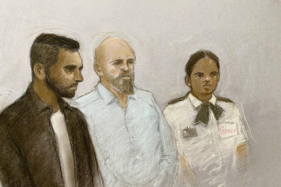A court sketch of Jaswant Singh Chail during an appearance at the Old Bailey (PA)
