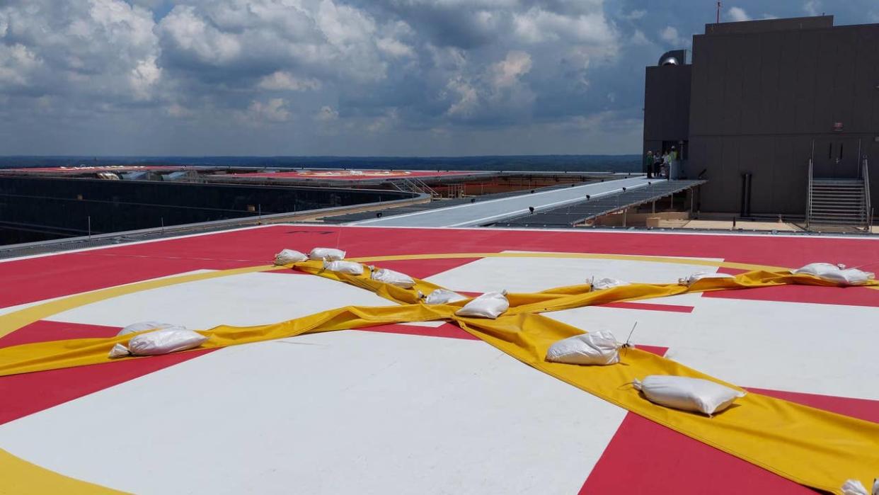 <div>One of 3 helipads on top of the Children's Healthcare of Atlanta Arthur M. Blank Hospital.</div>