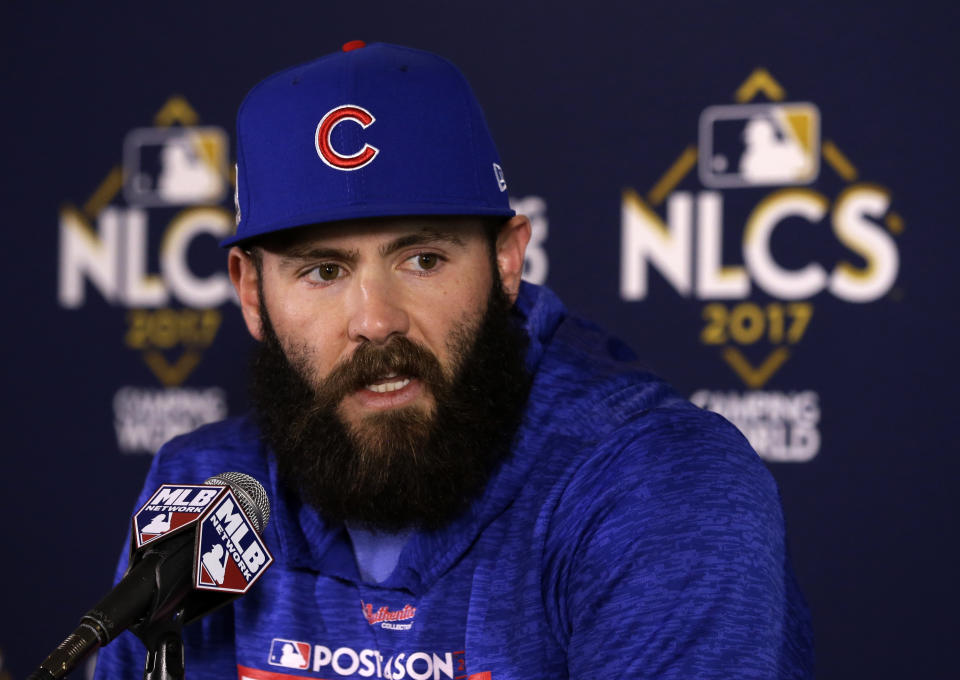 Would Jake Arrieta really join the Brewers? (AP Photo/Charles Rex Arbogast)