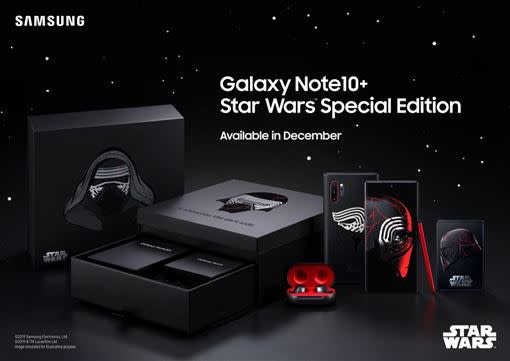 三星Galaxy系列與星際大戰聯名發表全新限量手機組合「Galaxy Note 10+ Star Wars Special Edition」。 （圖／翻攝自SAMSUNG 官網 ）