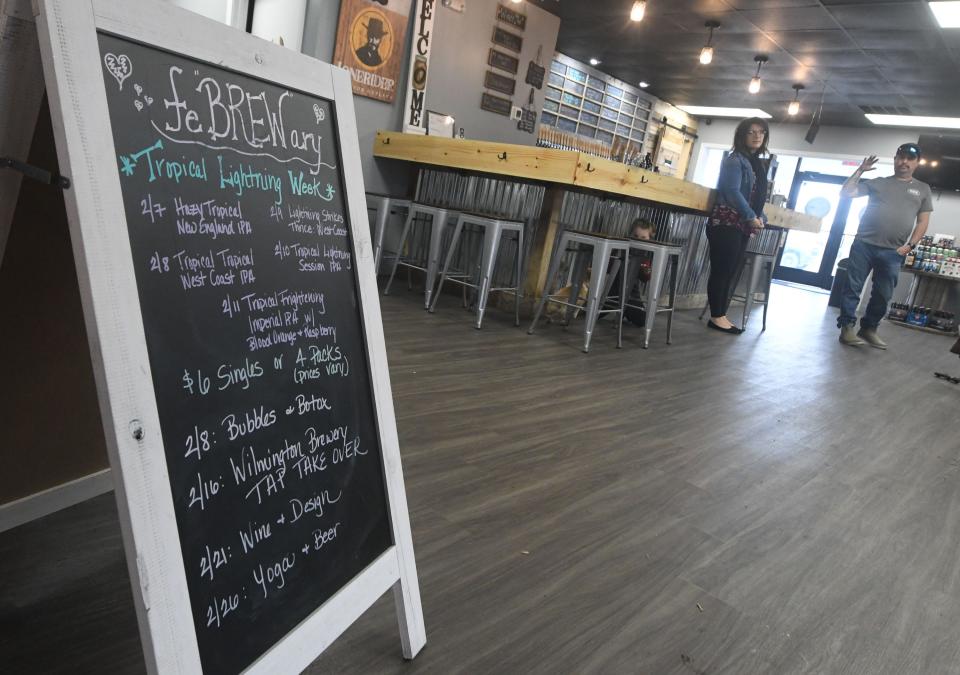 The Brunswick Beer Xchange opened last October on Village Rd. in Leland. The store features 46 taps and a wide selection of other options in their bottle shop.    [MATT BORN/STARNEWS]    