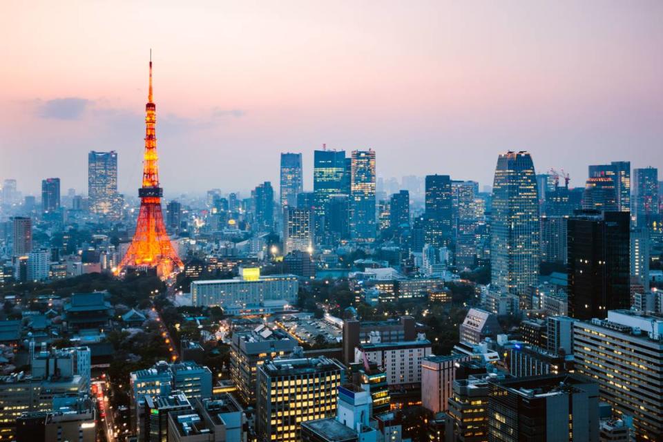 The Tokyo Tower in Tokyo, Japan.