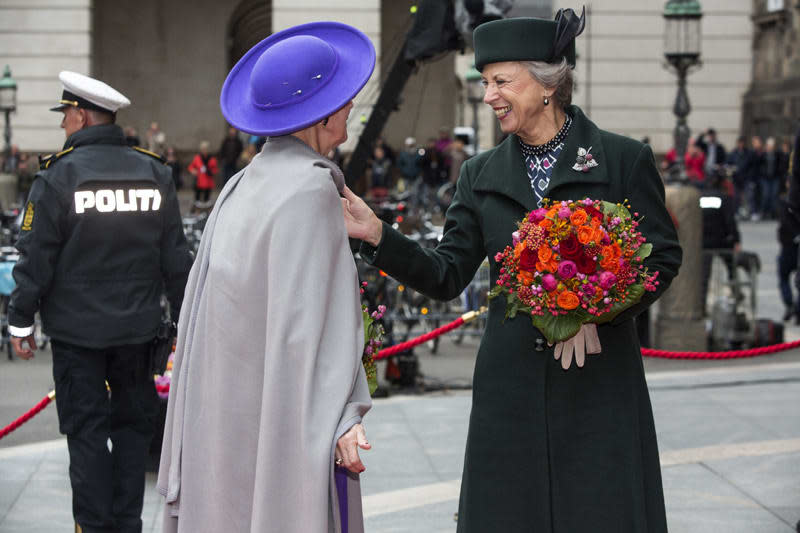 Benedicta de Dinamarca con su hermana la reina Margarita 