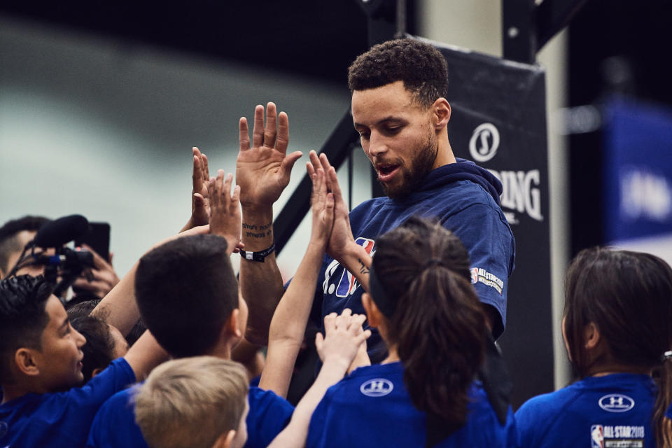 Steph Curry has a similar mission: to expose the next generation to sports.