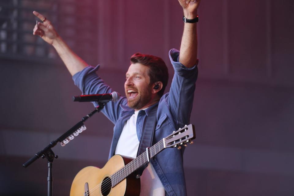 Brett Eldredge performs at his Songs About You album release party 6/10/22 at Skydeck in Nashville